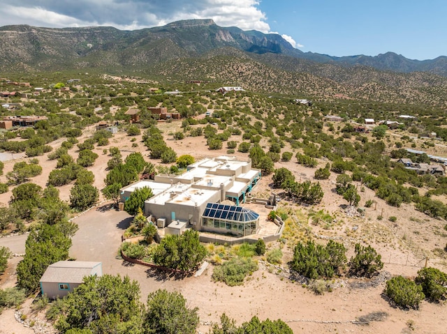 15 Sunset Blvd, Placitas, NM 87043 - view from above of property with a mountain backdrop