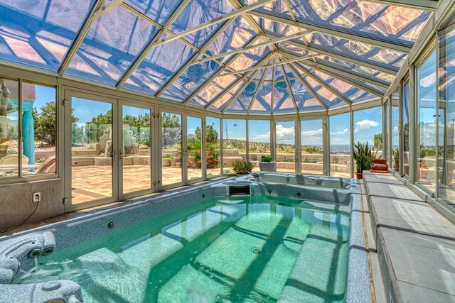 15 Sunset Blvd, Placitas, NM 87043 - view of swimming pool featuring an indoor hot tub and a swimming pool