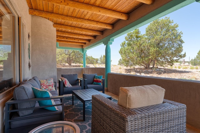 15 Sunset Blvd, Placitas, NM 87043 - view of patio / terrace with outdoor lounge area