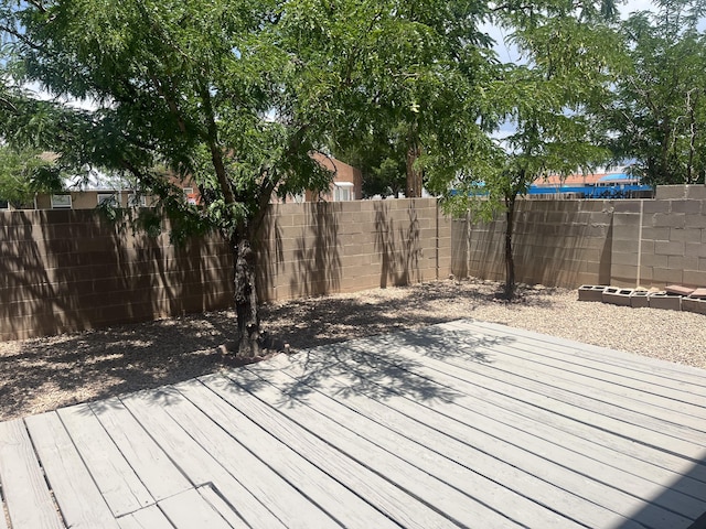 3005 Quail Point Dr, Albuquerque, NM 87120 - wooden terrace featuring a fenced backyard