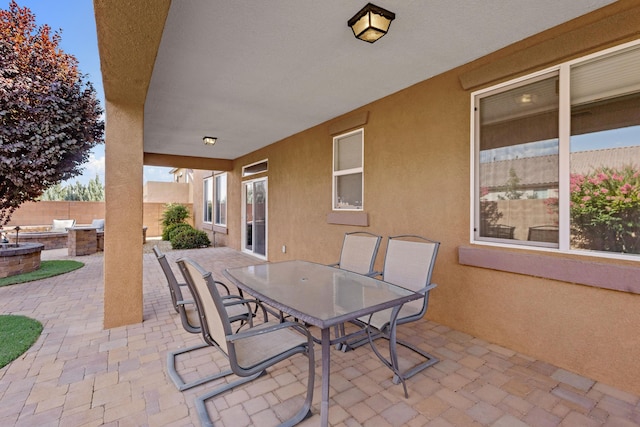 44 Los Balcones Pl NE, Rio Rancho, NM 87124 - view of patio / terrace featuring area for grilling and outdoor dining area