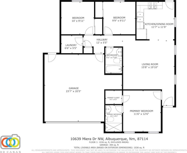 10639 Miera Dr NW, Albuquerque, NM 87114 - view of property floor plan