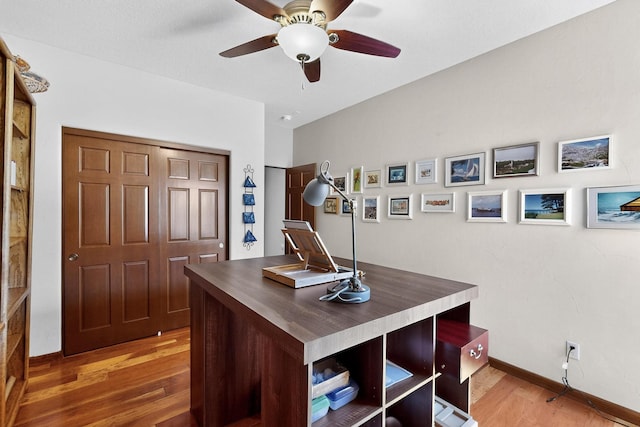 8712 Sandwater Rd NW, Albuquerque, NM 87120 - office space with light wood finished floors and ceiling fan