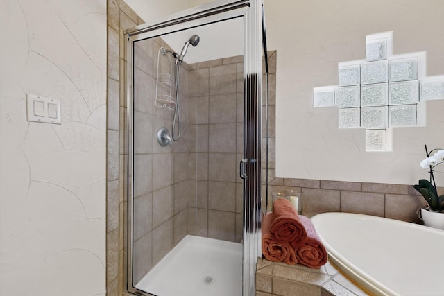 8712 Sandwater Rd NW, Albuquerque, NM 87120 - bathroom featuring a garden tub and a stall shower
