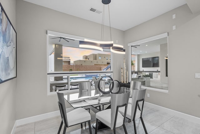 7900 Aguila St NW, Albuquerque, NM 87120 - dining room featuring a ceiling fan and healthy amount of natural light