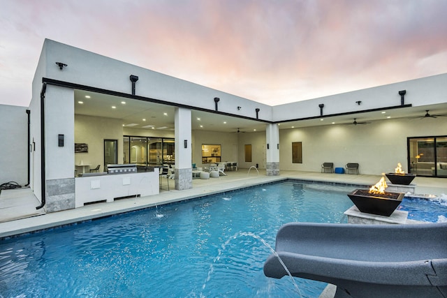 7900 Aguila St NW, Albuquerque, NM 87120 - view of swimming pool with a water slide