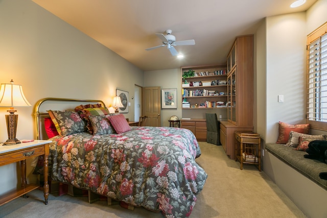 213 Spring Creek Pl NE, Albuquerque, NM 87122 - bedroom with light colored carpet and ceiling fan
