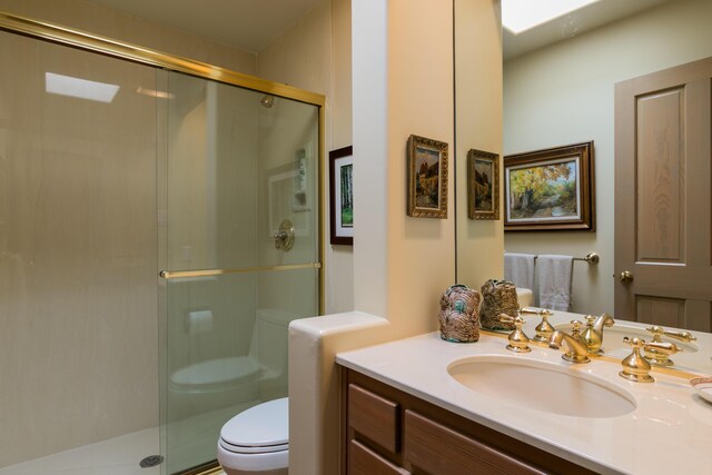 213 Spring Creek Pl NE, Albuquerque, NM 87122 - bathroom featuring a stall shower and vanity