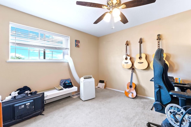 6412 Saint Josephs Ave NW, Albuquerque, NM 87120 - carpeted office featuring ceiling fan and baseboards