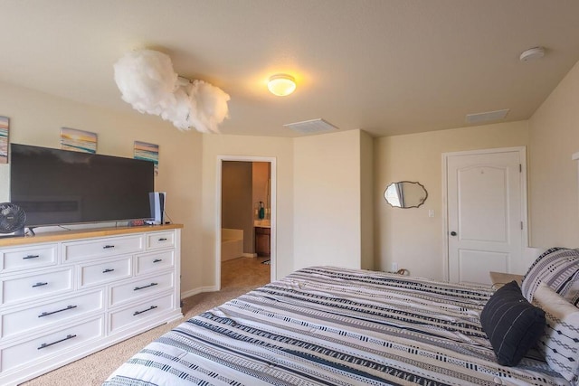 148 El Camino Loop NW, Rio Rancho, NM 87144 - bedroom featuring light carpet and ensuite bath