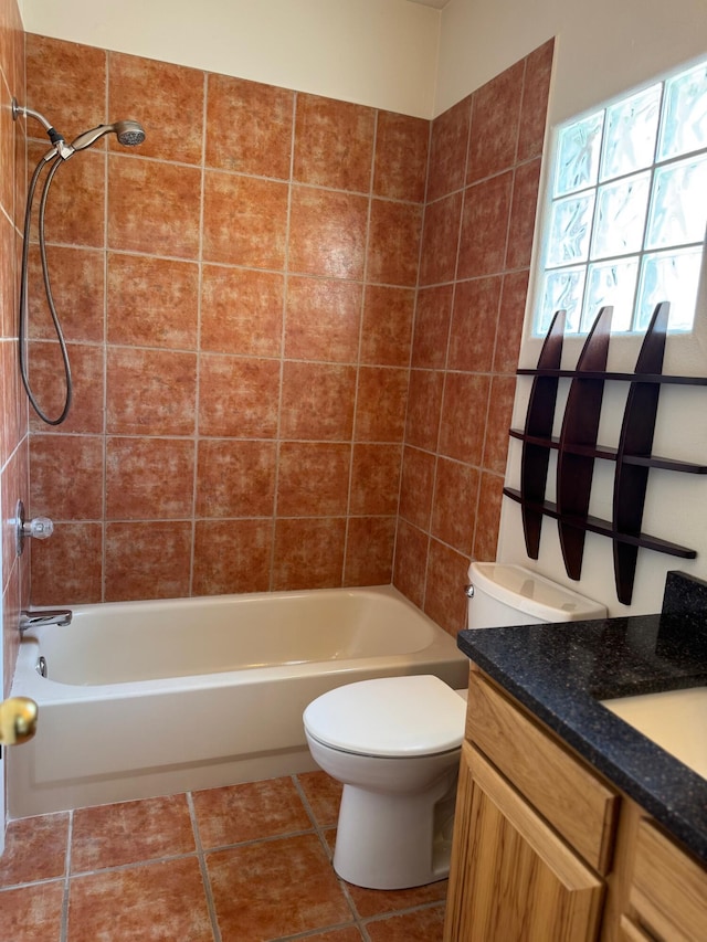 5400 Pegasus Dr NW, Albuquerque, NM 87120 - bathroom featuring vanity, bathtub / shower combination, and tile patterned floors