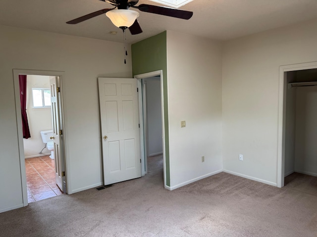 5400 Pegasus Dr NW, Albuquerque, NM 87120 - unfurnished bedroom with carpet flooring, ceiling fan, and ensuite bathroom
