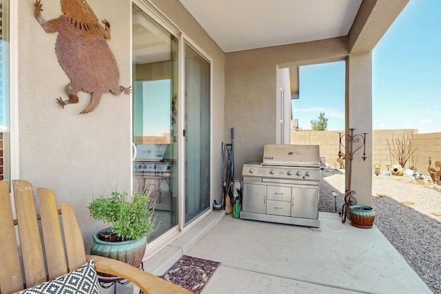 4293 Crowned Eagle Loop NE, Rio Rancho, NM 87144 - fenced backyard with grilling area and a patio
