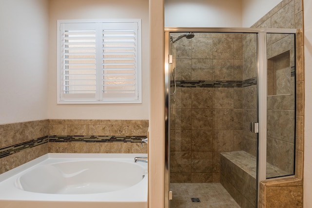 959 Salt Cedar Ct, Bernalillo, NM 87004 - full bathroom featuring a bath and a shower stall
