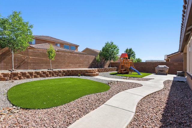 9015 Vista Dibujo Rd, Albuquerque, NM 87120 - fenced backyard featuring a playground