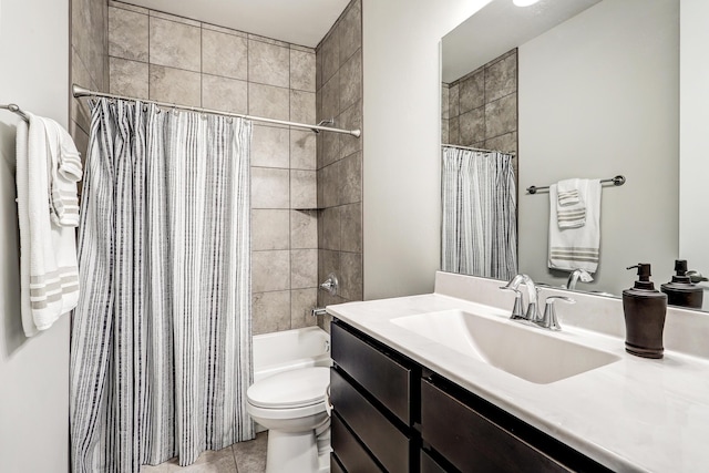 4236 Crowned Eagle Loop NE, Rio Rancho, NM 87144 - bathroom featuring vanity, shower / bath combination with curtain, and tile patterned floors