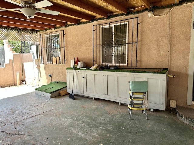 604 9th St SW, Albuquerque, NM 87102 - view of patio / terrace with a ceiling fan
