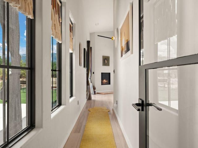 400 Perea Ln, Corrales, NM 87048 - hall featuring wood finished floors and baseboards
