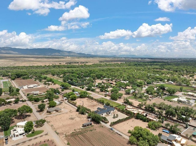 400 Perea Ln, Corrales, NM 87048 - drone / aerial view of a mountainous background