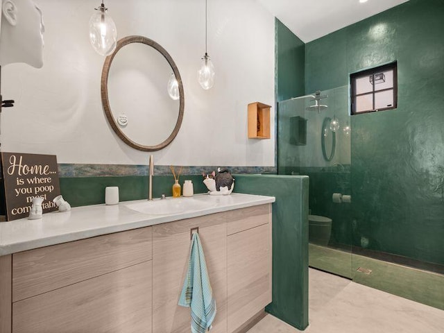 400 Perea Ln, Corrales, NM 87048 - full bath with vanity and walk in shower