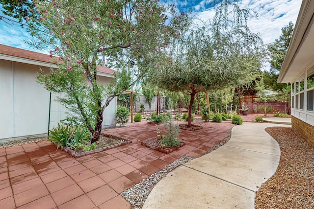 7719 Euclid Ave NE, Albuquerque, NM 87110 - fenced backyard with a patio area