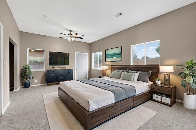 1519 Lundy Ln SW, Albuquerque, NM 87105 - bedroom with light colored carpet and a ceiling fan