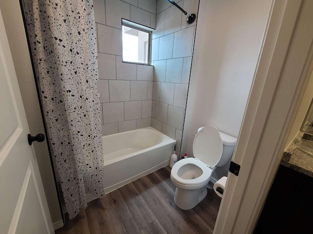 4300 Lauren NE, Rio Rancho, NM 87124 - full bathroom with wood finished floors and shower / bath combo with shower curtain