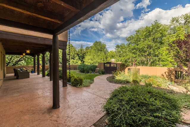 2505 Elfego Rd NW, Albuquerque, NM 87107 - view of patio / terrace with a gate