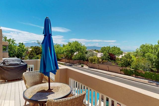 4104 Killington Rd NW, Albuquerque, NM 87114 - balcony with a mountain view and a grill