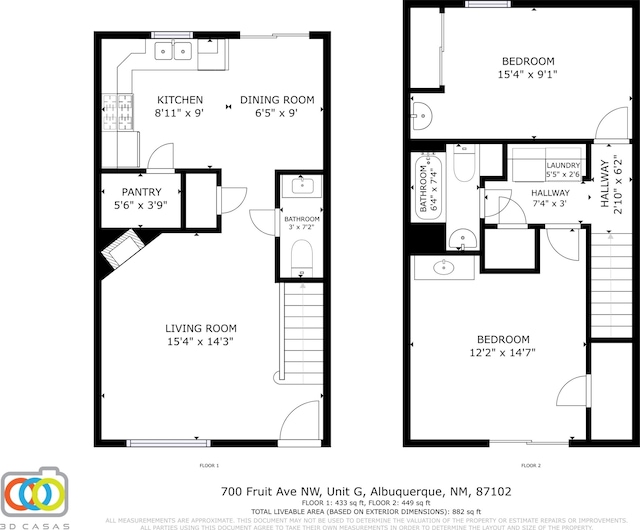 700 Fruit Ave NW Unit G, Albuquerque, NM 87102 - view of property floor plan