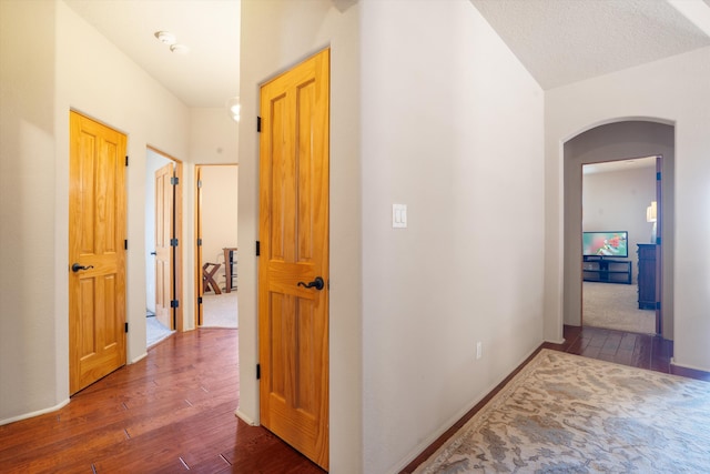 6615 Mountain Hawk Loop NE, Rio Rancho, NM 87144 - hall featuring hardwood / wood-style flooring and arched walkways