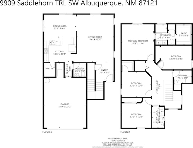 9909 Saddlehorn Trl SW, Albuquerque, NM 87121 - view of home floor plan
