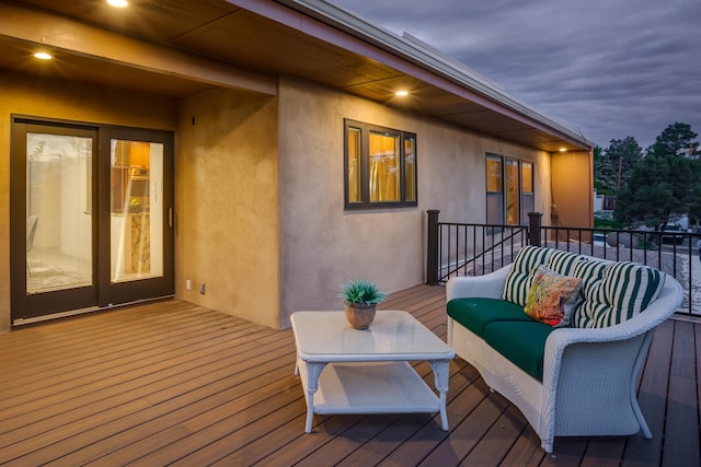 13527 Cedarbrook Ave NE, Albuquerque, NM 87111 - wooden terrace with an outdoor hangout area