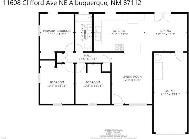 11608 Clifford Ave NE, Albuquerque, NM 87112 - view of home floor plan