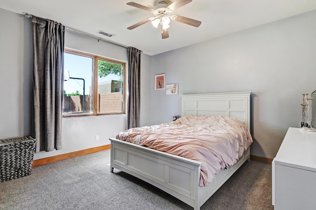 276 Trosello Ln, Corrales, NM 87048 - carpeted bedroom with baseboards and ceiling fan