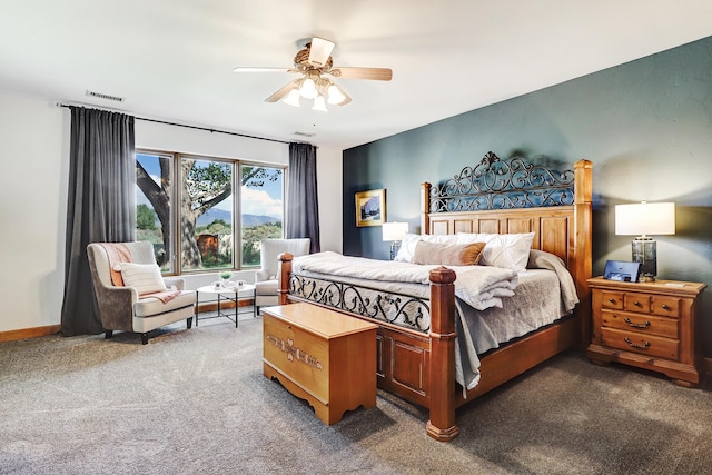 276 Trosello Ln, Corrales, NM 87048 - carpeted bedroom with a ceiling fan