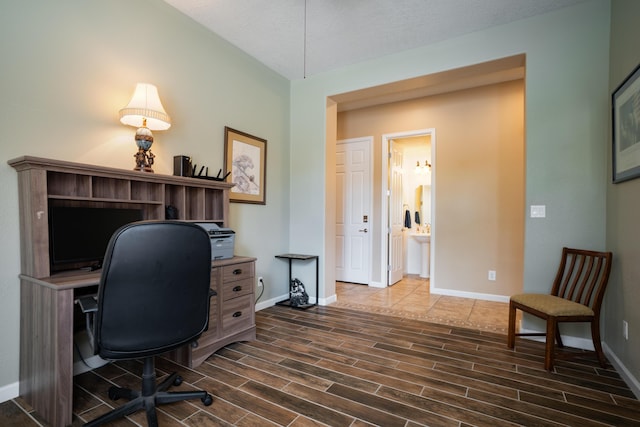3726 Linda Vista Ave NE, Rio Rancho, NM 87124 - office with baseboards and wood finished floors
