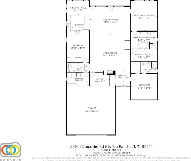 2504 Campeche Rd NE, Rio Rancho, NM 87144 - view of home floor plan