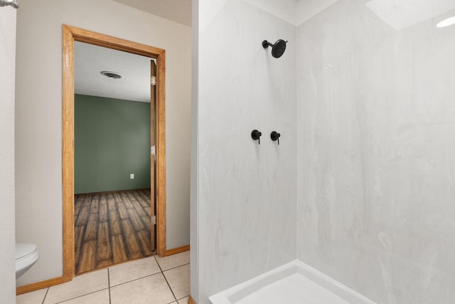 36 Palomas Rd, Los Lunas, NM 87031 - bathroom with a shower and tile patterned flooring