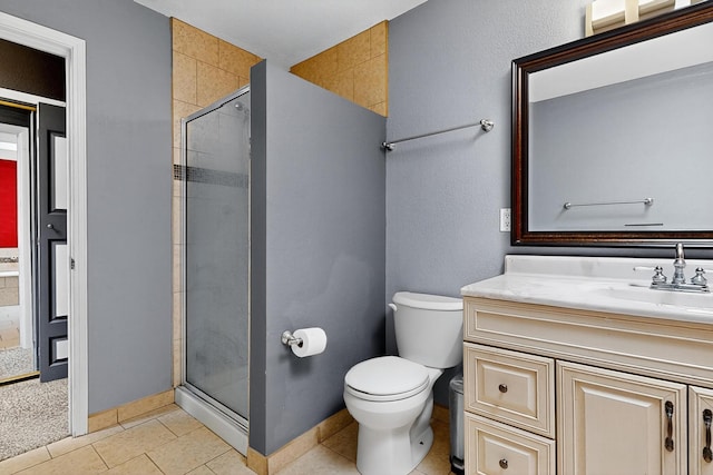 5415 Colleens Way NE, Albuquerque, NM 87111 - full bathroom with a shower stall, vanity, and tile patterned flooring