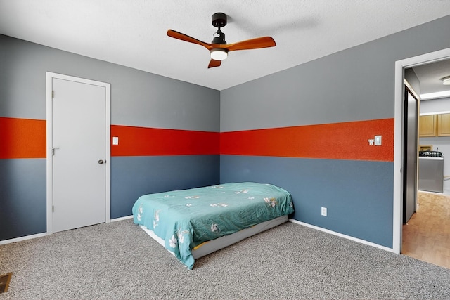 5415 Colleens Way NE, Albuquerque, NM 87111 - bedroom with carpet flooring, washer / clothes dryer, and ceiling fan