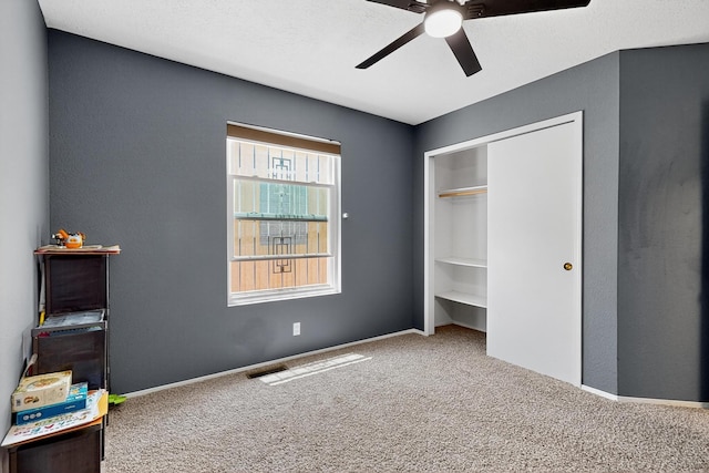5415 Colleens Way NE, Albuquerque, NM 87111 - unfurnished bedroom with carpet, ceiling fan, and a closet