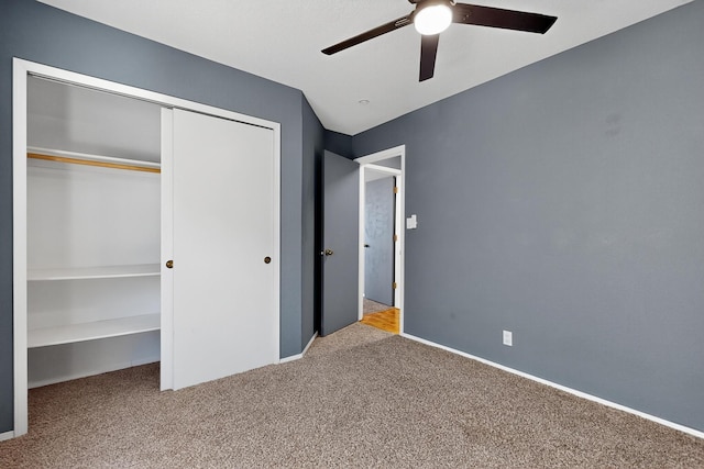 5415 Colleens Way NE, Albuquerque, NM 87111 - unfurnished bedroom featuring carpet, a closet, and a ceiling fan