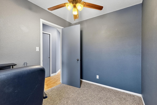 5415 Colleens Way NE, Albuquerque, NM 87111 - home office featuring a ceiling fan and carpet flooring