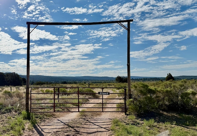 195 Ferguson Rd, Ramah, NM 87321 - gate featuring a view of countryside