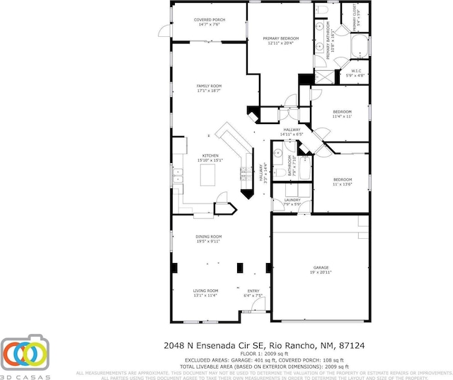 2048 N Ensenada Cir SE, Rio Rancho, NM 87124 - view of room layout