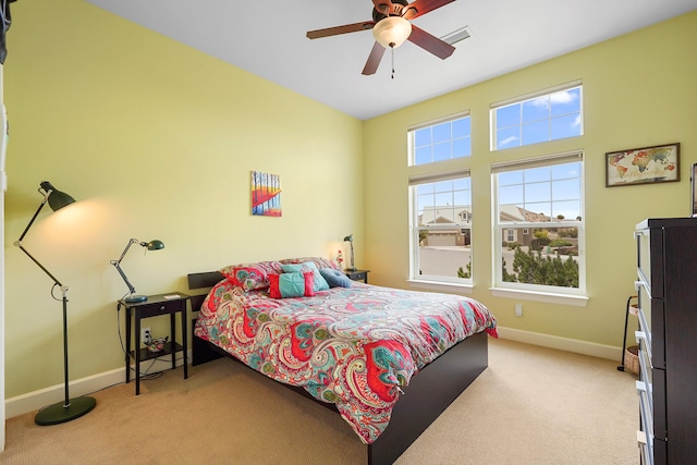 2308 Desert View Rd NE, Rio Rancho, NM 87144 - bedroom featuring carpet flooring and ceiling fan