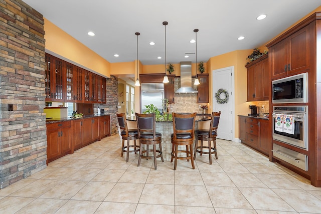 2308 Desert View Rd NE, Rio Rancho, NM 87144 - dining area featuring light tile patterned floors and recessed lighting
