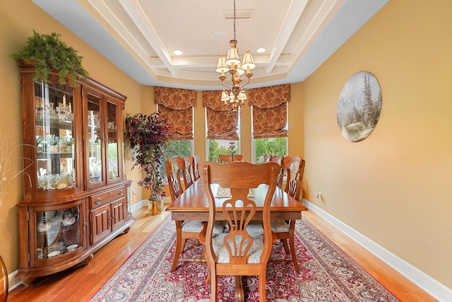2308 Desert View Rd NE, Rio Rancho, NM 87144 - dining room with a chandelier, light wood finished floors, and recessed lighting