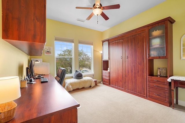 2308 Desert View Rd NE, Rio Rancho, NM 87144 - office featuring a ceiling fan and carpet